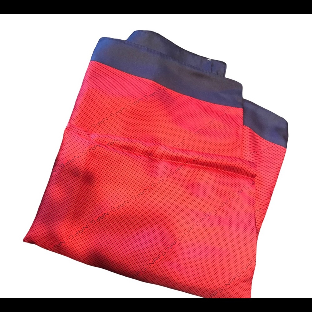 Red & Blue Warden - Brooks Pure Silk Scarf 🧣🖤